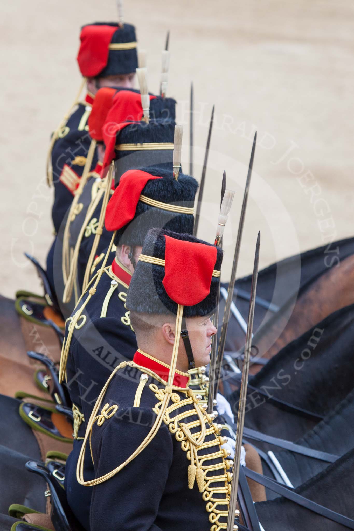 Trooping the Colour 2012: Royal Horse Artillery during the Ride Past..
Horse Guards Parade, Westminster,
London SW1,

United Kingdom,
on 16 June 2012 at 11:55, image #554
