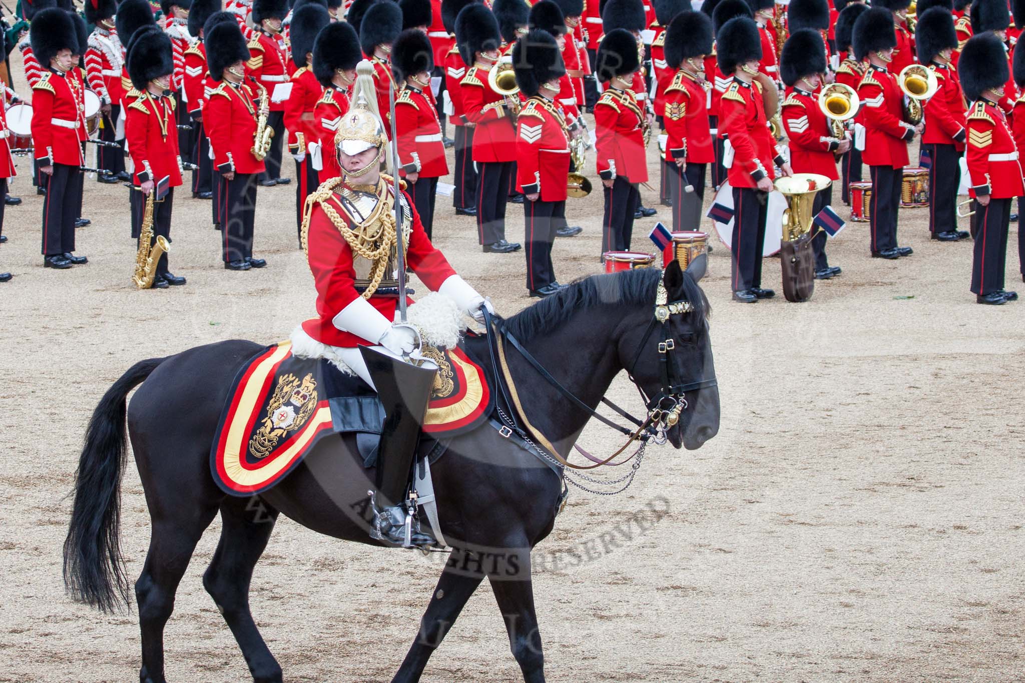 Trooping the Colour 2012: A Captain (Captain A A Wallis?) from The Life Guards at the Ride Past..
Horse Guards Parade, Westminster,
London SW1,

United Kingdom,
on 16 June 2012 at 11:56, image #564