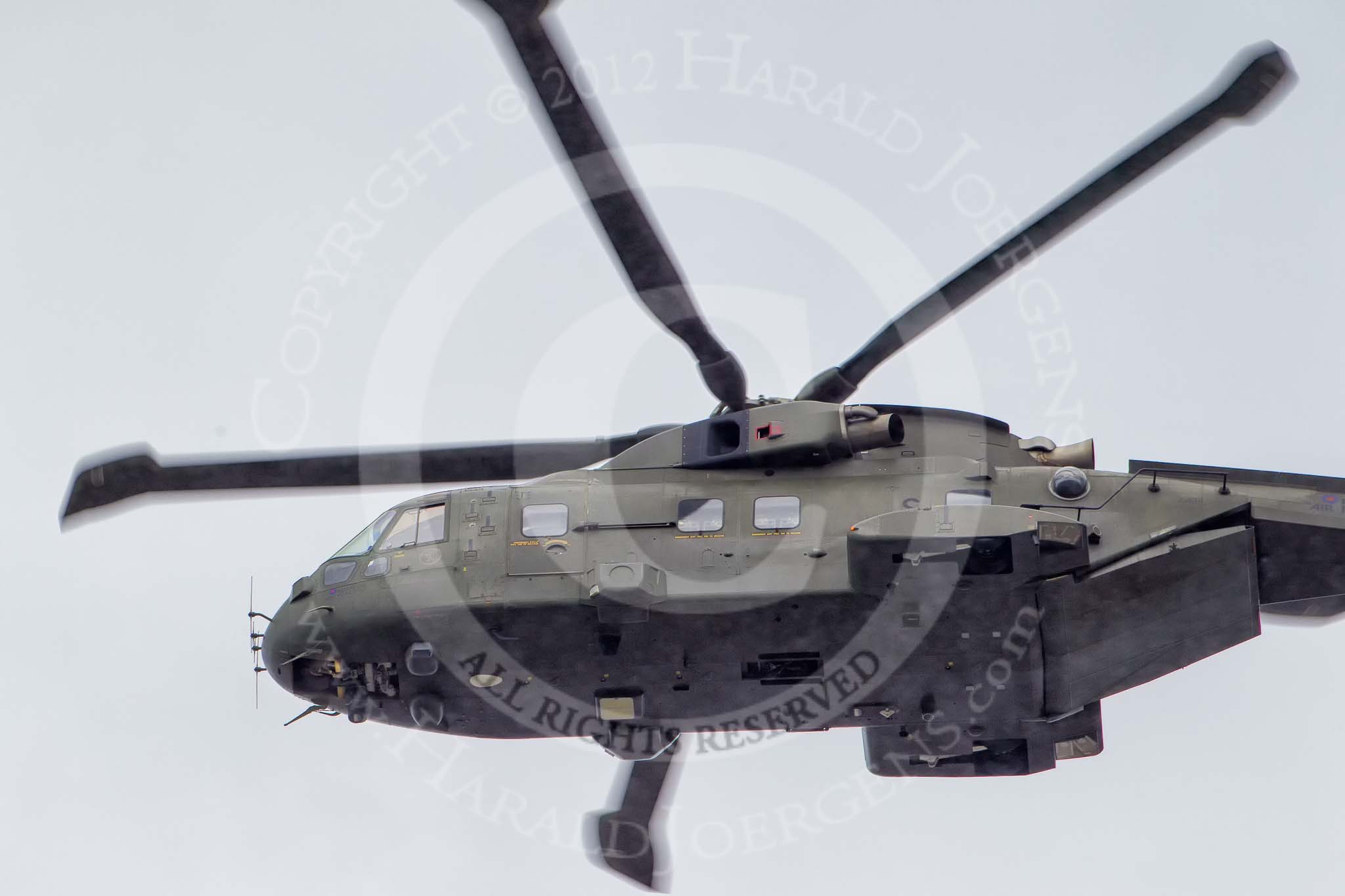 Trooping the Colour 2012: The Flypast: Merlin HC.3 helicopter ZJ134..
Horse Guards Parade, Westminster,
London SW1,

United Kingdom,
on 16 June 2012 at 13:00, image #720