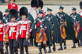 Trooping the Colour 2012: The Band of the Irish Guards arriving on Horse Guards Parade, here the drummers and the pipers in the saffron kilts..
Horse Guards Parade, Westminster,
London SW1,

United Kingdom,
on 16 June 2012 at 10:26, image #53