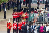 Trooping the Colour 2012: THe next of the Massed Bands arriving - the Band of the Grenadier Guards, with Drum Major Stephen Staite, Grenadier Guards..
Horse Guards Parade, Westminster,
London SW1,

United Kingdom,
on 16 June 2012 at 10:26, image #54