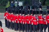Trooping the Colour 2012: No. 3 Guard, No. 7 Company, Coldstream Guards arriving at Horse Guards Parade, in front 
Colour Sergeant D P Wall..
Horse Guards Parade, Westminster,
London SW1,

United Kingdom,
on 16 June 2012 at 10:28, image #62