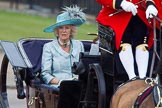 Trooping the Colour 2012: The Duchess of Cornwall in the first carriage..
Horse Guards Parade, Westminster,
London SW1,

United Kingdom,
on 16 June 2012 at 10:50, image #120