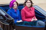 Trooping the Colour 2012: Princesses Beatrice and Eugenie of York in the second carriage..
Horse Guards Parade, Westminster,
London SW1,

United Kingdom,
on 16 June 2012 at 10:51, image #128
