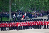 Trooping the Colour 2012: The Royal Party arriving from the approach road, leading is Brigade Major Household Division Lieutenant Colonel A P Speed, Scots Guards, followed by four Troopers of The Blues and Royals (Royal Horse Guards and 1st Dragoons)..
Horse Guards Parade, Westminster,
London SW1,

United Kingdom,
on 16 June 2012 at 10:55, image #138