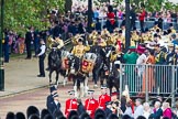 Trooping the Colour 2012: Captain Jason Griffith, Director of Music, from the Blues and Royals, arriving with the Mounted Bands of the Household Cavalry..
Horse Guards Parade, Westminster,
London SW1,

United Kingdom,
on 16 June 2012 at 10:56, image #140