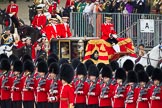 Trooping the Colour 2012: The Glass Coach, and a first glimpse of HM The Queen. On the very left of the image the Princess Royal as Royal Colonel..
Horse Guards Parade, Westminster,
London SW1,

United Kingdom,
on 16 June 2012 at 10:58, image #154