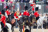 Trooping the Colour 2012: and Foot Guards Regimental Adjutants:
Silver Stick Adjutant Lieutenant Colonel H S J Scott, The Life Guards, and the Foot Guards Regimental Adjutants, Major G V A Baker, Grenadier Guards, Lieutenant Colonel A W Foster, Scots Guards, Colonel T C S Bonas, Welsh Guards, Lieutenant Colonel J B O’Gorman, Irish Guards, and Major E M Crofton, Coldstream Guards..
Horse Guards Parade, Westminster,
London SW1,

United Kingdom,
on 16 June 2012 at 10:59, image #165