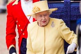Trooping the Colour 2012: Leaving the Glass Coach, HM The Queen..
Horse Guards Parade, Westminster,
London SW1,

United Kingdom,
on 16 June 2012 at 11:00, image #175