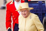 Trooping the Colour 2012: HM The Queen leaving the Glass Coach..
Horse Guards Parade, Westminster,
London SW1,

United Kingdom,
on 16 June 2012 at 11:00, image #177