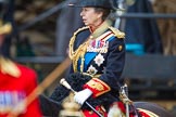 Trooping the Colour 2012: Her Royal Highness The Princess Royal, Gold Stick in Waiting and Colonel The Blues and Royals (Royal Horse Guards and 1st Dragoons)..
Horse Guards Parade, Westminster,
London SW1,

United Kingdom,
on 16 June 2012 at 11:01, image #185