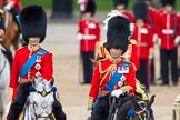 Trooping the Colour 2012: Father and son during the Inspection of the Line - HRH The Duke of Cambridge and HRH The Prince of Wales..
Horse Guards Parade, Westminster,
London SW1,

United Kingdom,
on 16 June 2012 at 11:07, image #240