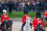 Trooping the Colour 2012: The Chief of Staff, Colonel R H W St G Bodington, Welsh Guards, and Aide-de-Camp Captain F A O Kuku, Grenadier Guards, during the Inspection of the Line..
Horse Guards Parade, Westminster,
London SW1,

United Kingdom,
on 16 June 2012 at 11:07, image #243