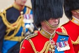 Trooping the Colour 2012: Close-up of HRH The Prince of Wales, Colonel Welsh Guards, during the Inpection of the Line..
Horse Guards Parade, Westminster,
London SW1,

United Kingdom,
on 16 June 2012 at 11:07, image #246