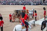 Trooping the Colour 2012: The Inspection of the Line is finished, and the Glass Coach carrying HM The Queen has returned to the saluting base..
Horse Guards Parade, Westminster,
London SW1,

United Kingdom,
on 16 June 2012 at 11:08, image #248