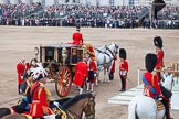 Trooping the Colour 2012: The Inspection of the Line is finished, and the Glass Coach carrying HM The Queen has returned to the saluting base..
Horse Guards Parade, Westminster,
London SW1,

United Kingdom,
on 16 June 2012 at 11:08, image #249