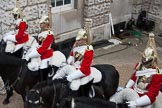 Trooping the Colour 2012: The four Troopers from The Life Guards, the "rear end" of the Royal Procession..
Horse Guards Parade, Westminster,
London SW1,

United Kingdom,
on 16 June 2012 at 11:12, image #274