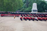Trooping the Colour 2012: The Massed Bands are marchin towards the left hand side of Horse Guards Parade, whilst the Colour is beinf trooped along No. 6 Guard on the right hand side of the parade ground..
Horse Guards Parade, Westminster,
London SW1,

United Kingdom,
on 16 June 2012 at 11:25, image #340