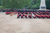 Trooping the Colour 2012: The Massed Bands are marchin towards the left hand side of Horse Guards Parade, whilst the Colour is beinf trooped along No. 6 Guard on the right hand side of the parade ground..
Horse Guards Parade, Westminster,
London SW1,

United Kingdom,
on 16 June 2012 at 11:25, image #341