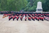 Trooping the Colour 2012: The Massed Bands are marchin towards the left hand side of Horse Guards Parade, whilst the Colour is beinf trooped along No. 6 Guard on the right hand side of the parade ground..
Horse Guards Parade, Westminster,
London SW1,

United Kingdom,
on 16 June 2012 at 11:25, image #342