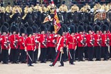 Trooping the Colour 2012: The Ensign, Second Lieutenant Hugo C Codrington, is trooping the Colour along No. 5 Guard, 1st Battalion Irish Guards, towards.
Horse Guards Parade, Westminster,
London SW1,

United Kingdom,
on 16 June 2012 at 11:26, image #348