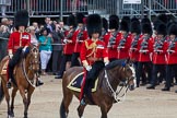 Trooping the Colour 2012: The Field Officer in Brigade Waiting, Lieutenant Colonel R C N Sergeant, Coldstream Guards, and the Major of the Parade, Major Mark Lewis, Welsh Guards, leading the March past. Behind them No. 1 Guard, the Escort to the Colour..
Horse Guards Parade, Westminster,
London SW1,

United Kingdom,
on 16 June 2012 at 11:34, image #395