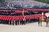 Trooping the Colour 2012: The March Past. On the right the Major of the Parade, behind him the Ensign, carrying the Colour, and all the guards divisions..
Horse Guards Parade, Westminster,
London SW1,

United Kingdom,
on 16 June 2012 at 11:35, image #405