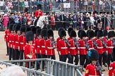 Trooping the Colour 2012: No. 6 Guard, F Company Scots Guards, during the March Past..
Horse Guards Parade, Westminster,
London SW1,

United Kingdom,
on 16 June 2012 at 11:38, image #434