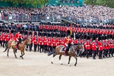 Trooping the Colour 2012: Field Officer and Major of the Parade with No. 1 Guard, the Escort to the Colour, about to march past HM The Queen for the second time..
Horse Guards Parade, Westminster,
London SW1,

United Kingdom,
on 16 June 2012 at 11:44, image #480