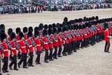 Trooping the Colour 2012: The March Past in Quick Time, here No. No. 6 Guard, F Company Scots Guards..
Horse Guards Parade, Westminster,
London SW1,

United Kingdom,
on 16 June 2012 at 11:46, image #497