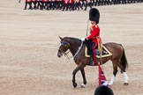 Trooping the Colour 2012: The Field Officer in Brigade Waiting, Lieutenant Colonel R C N Sergeant, Coldstream Guards, riding Burniston..
Horse Guards Parade, Westminster,
London SW1,

United Kingdom,
on 16 June 2012 at 11:47, image #504