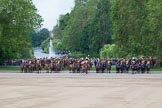 Trooping the Colour 2012: The King’s Troop Royal Horse Artillery waiting at the St. James's Park side of Horse Guards Parade for the Ride Past,.
Horse Guards Parade, Westminster,
London SW1,

United Kingdom,
on 16 June 2012 at 11:48, image #507