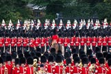 Trooping the Colour 2012: The line of guardsmen has been closed again. In the background The Life Guards on their horses, then the two rows of guardsmen, and in front the Massed Bands..
Horse Guards Parade, Westminster,
London SW1,

United Kingdom,
on 16 June 2012 at 11:50, image #518