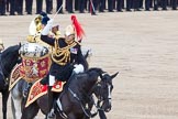 Trooping the Colour 2012: The Ride Past - the Director of Music, Captain J Griffiths, The Blues and Royals, and the kettle drummer from The Life Guards..
Horse Guards Parade, Westminster,
London SW1,

United Kingdom,
on 16 June 2012 at 11:54, image #538