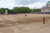 Trooping the Colour 2012: Horse Guards Parade as the troops are getting ready for the March Off. The Field Officer is riding towards Her Majesty to inform her that Her Guards are ready to march off..
Horse Guards Parade, Westminster,
London SW1,

United Kingdom,
on 16 June 2012 at 12:07, image #636
