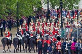 Trooping the Colour 2012: The March Off - The Live Guards are leaving via the access road to The Mall, in front of them, with the red plumes, The Blues and Royals..
Horse Guards Parade, Westminster,
London SW1,

United Kingdom,
on 16 June 2012 at 12:08, image #643