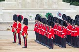 Trooping the Colour 2012: The troops are ready for the March Off - here No. 4 Guard, Nijmegen Company Grenadier Guards, in front of the Guards Memorial..
Horse Guards Parade, Westminster,
London SW1,

United Kingdom,
on 16 June 2012 at 12:08, image #645