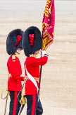 Trooping the Colour 2012: The Ensign, 2nd Lieutenant Hugo Codrington, carrying the Colour at the end of the parade..
Horse Guards Parade, Westminster,
London SW1,

United Kingdom,
on 16 June 2012 at 12:12, image #675