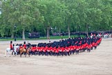 Trooping the Colour 2012: The March Off - All the guardsmen from No. 1 to No. 6 Guard are leaving, behind the Massed Bands and the Royal Procession, Horse Guards Parade towards The Mall..
Horse Guards Parade, Westminster,
London SW1,

United Kingdom,
on 16 June 2012 at 12:13, image #681