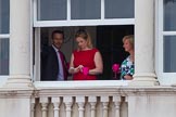 Trooping the Colour 2012: Probably waiting for the flypast as well, in a windows of the Old Admirality Building, again with a clock in the background..
Horse Guards Parade, Westminster,
London SW1,

United Kingdom,
on 16 June 2012 at 12:52, image #705