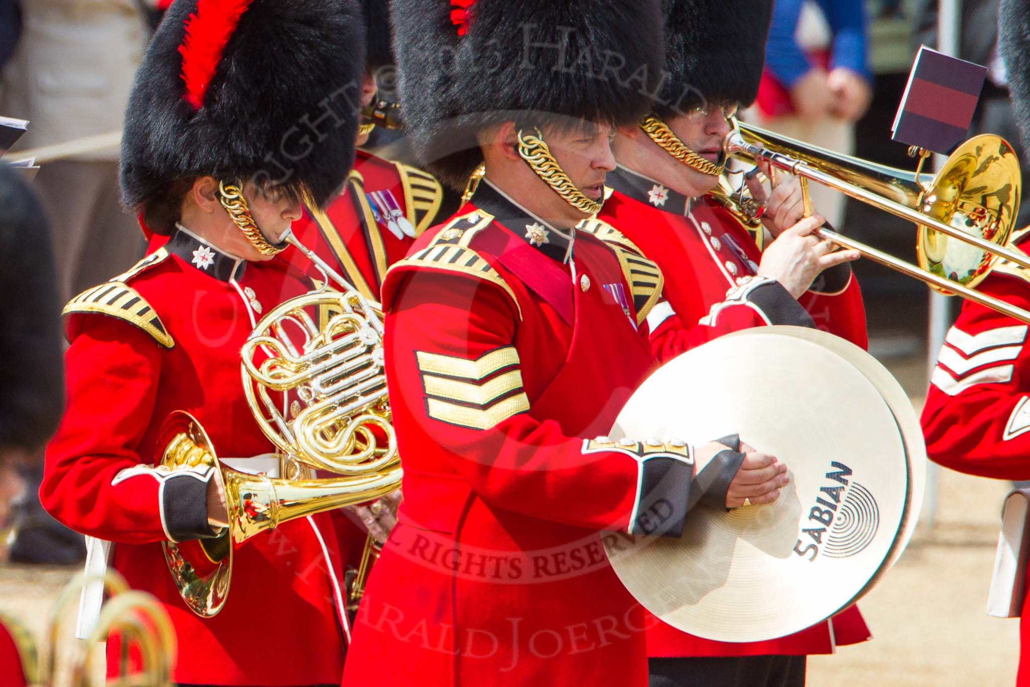 The Colonel's Review 2013: Musicians of the Band of the Coldstream Guards..
Horse Guards Parade, Westminster,
London SW1,

United Kingdom,
on 08 June 2013 at 10:15, image #57