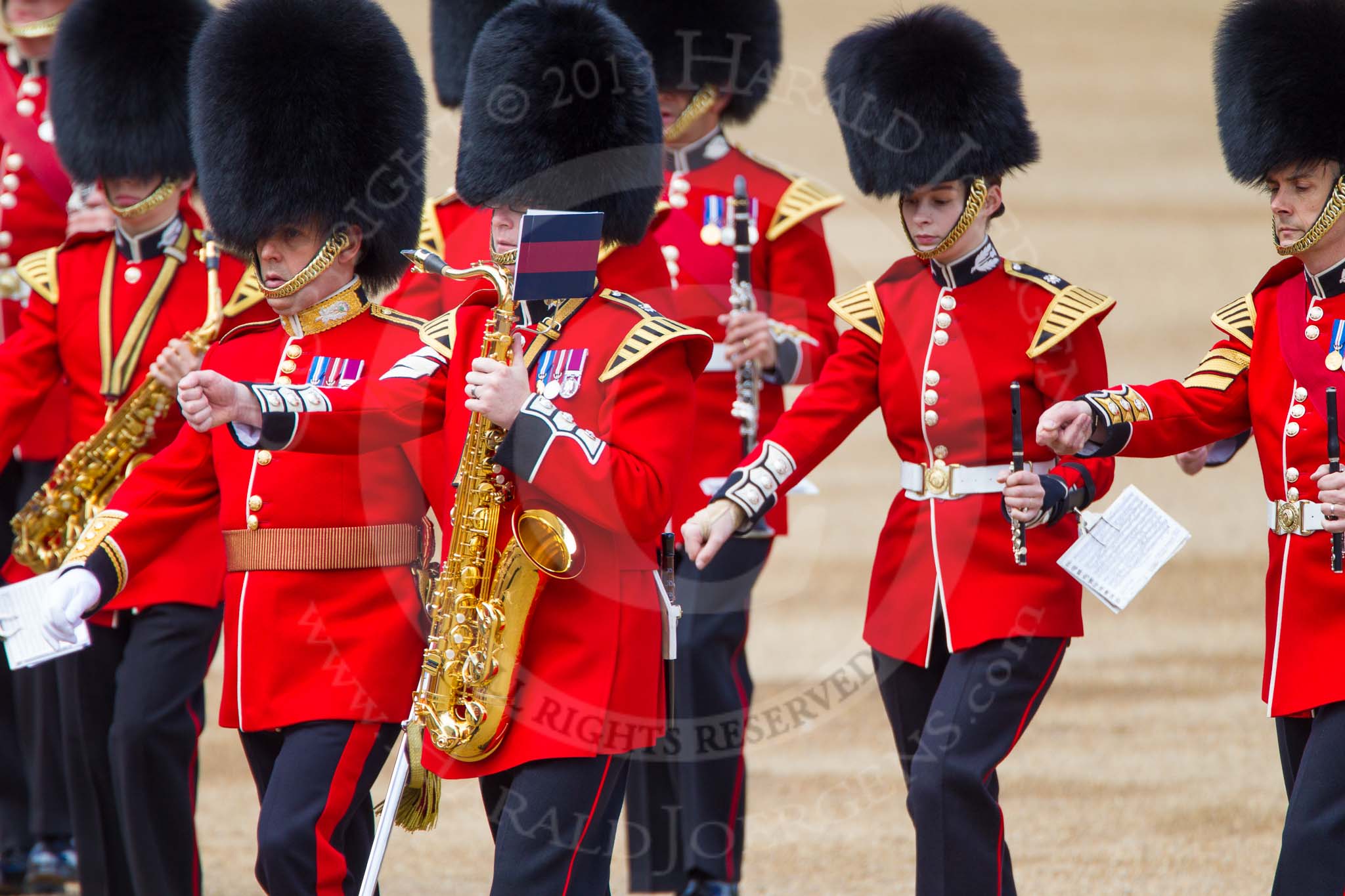 The Colonel's Review 2013: Musiciand of the Band of the Scots Guards..
Horse Guards Parade, Westminster,
London SW1,

United Kingdom,
on 08 June 2013 at 10:26, image #100