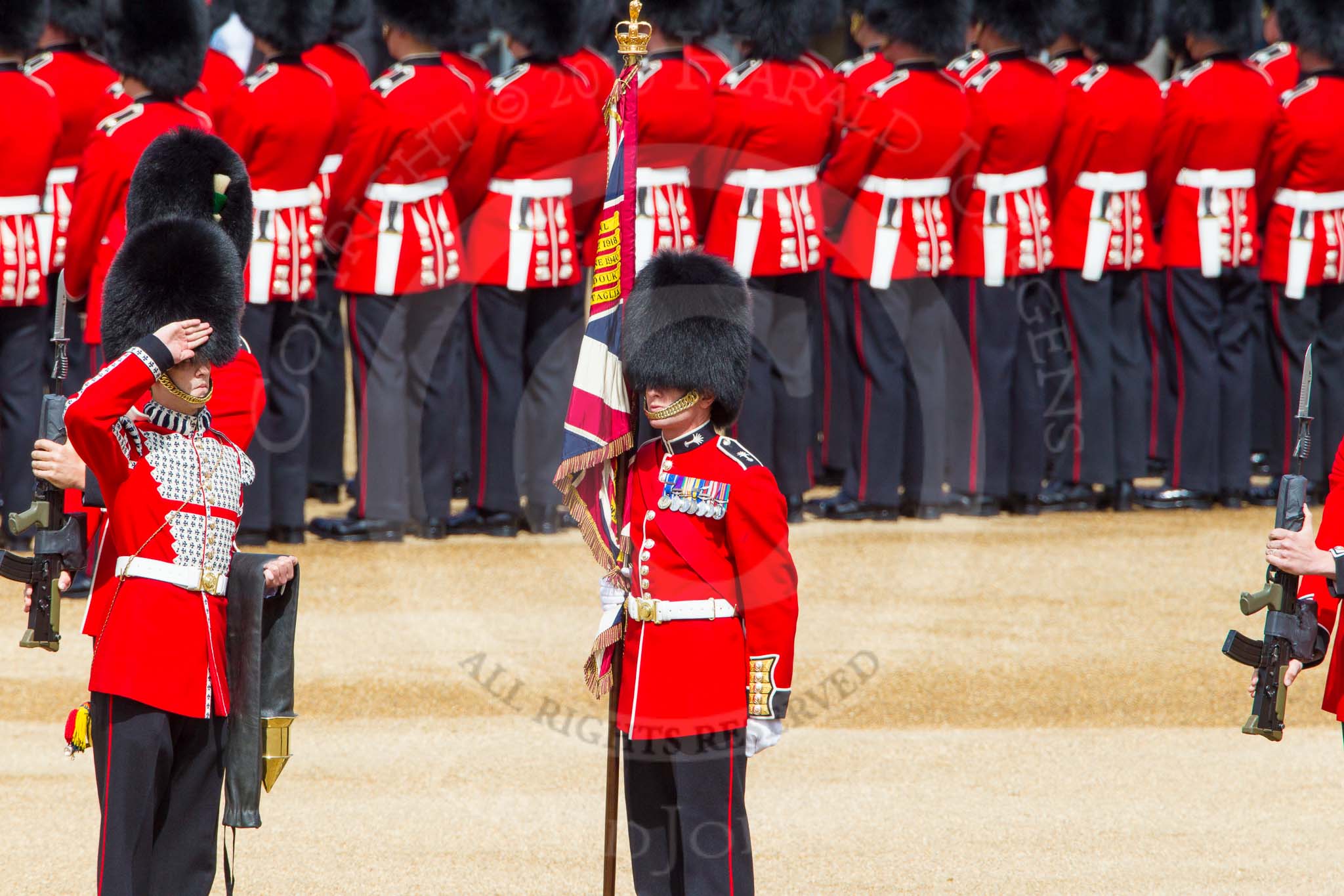 The Colonel's Review 2013: The Colour has been uncased. A detailed photographic record of the uncasing can be found in The Major Generals Review and The Colonels Review..
Horse Guards Parade, Westminster,
London SW1,

United Kingdom,
on 08 June 2013 at 10:33, image #153