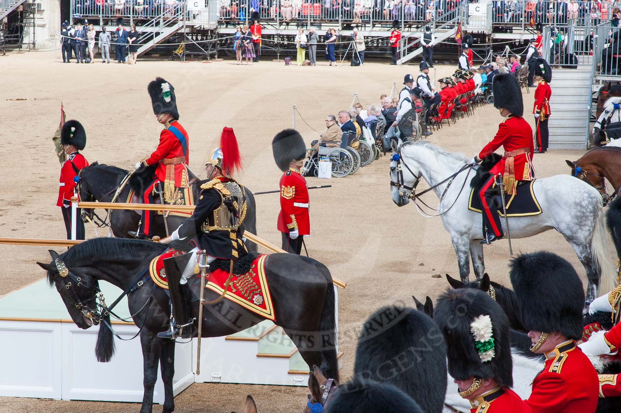 The Colonel's Review 2013: The scene after the Inspection of the Line..
Horse Guards Parade, Westminster,
London SW1,

United Kingdom,
on 08 June 2013 at 11:08, image #420