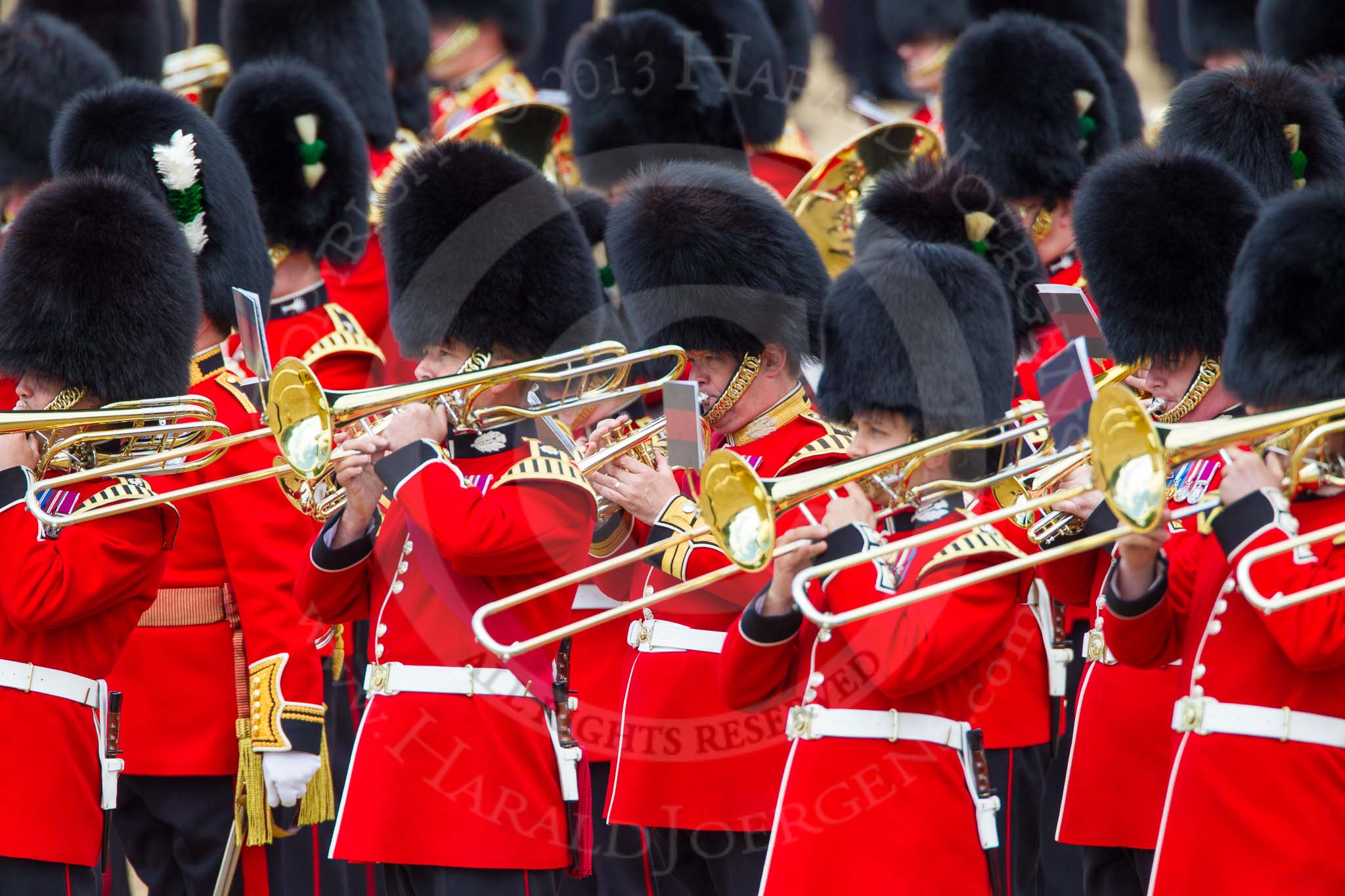 The Colonel's Review 2013: Musicians of  the Scots Guards..
Horse Guards Parade, Westminster,
London SW1,

United Kingdom,
on 08 June 2013 at 11:11, image #454