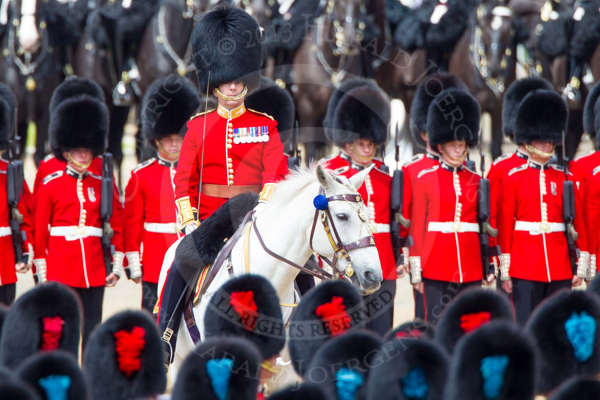 The Colonel's Review 2013: The Field Officer in Brigade Waiting, Lieutenant Colonel Dino Bossi, Welsh Guards..
Horse Guards Parade, Westminster,
London SW1,

United Kingdom,
on 08 June 2013 at 11:15, image #478