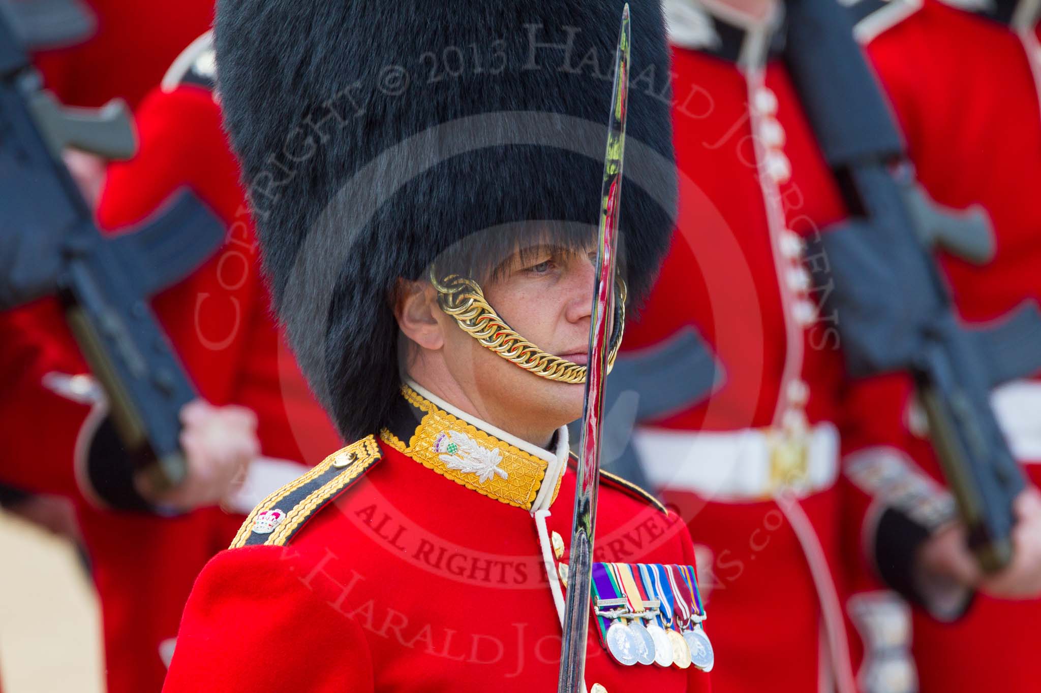 The Colonel's Review 2013: Major J A Hughes No. 5 Guard, F Company Scots Guards..
Horse Guards Parade, Westminster,
London SW1,

United Kingdom,
on 08 June 2013 at 11:36, image #644