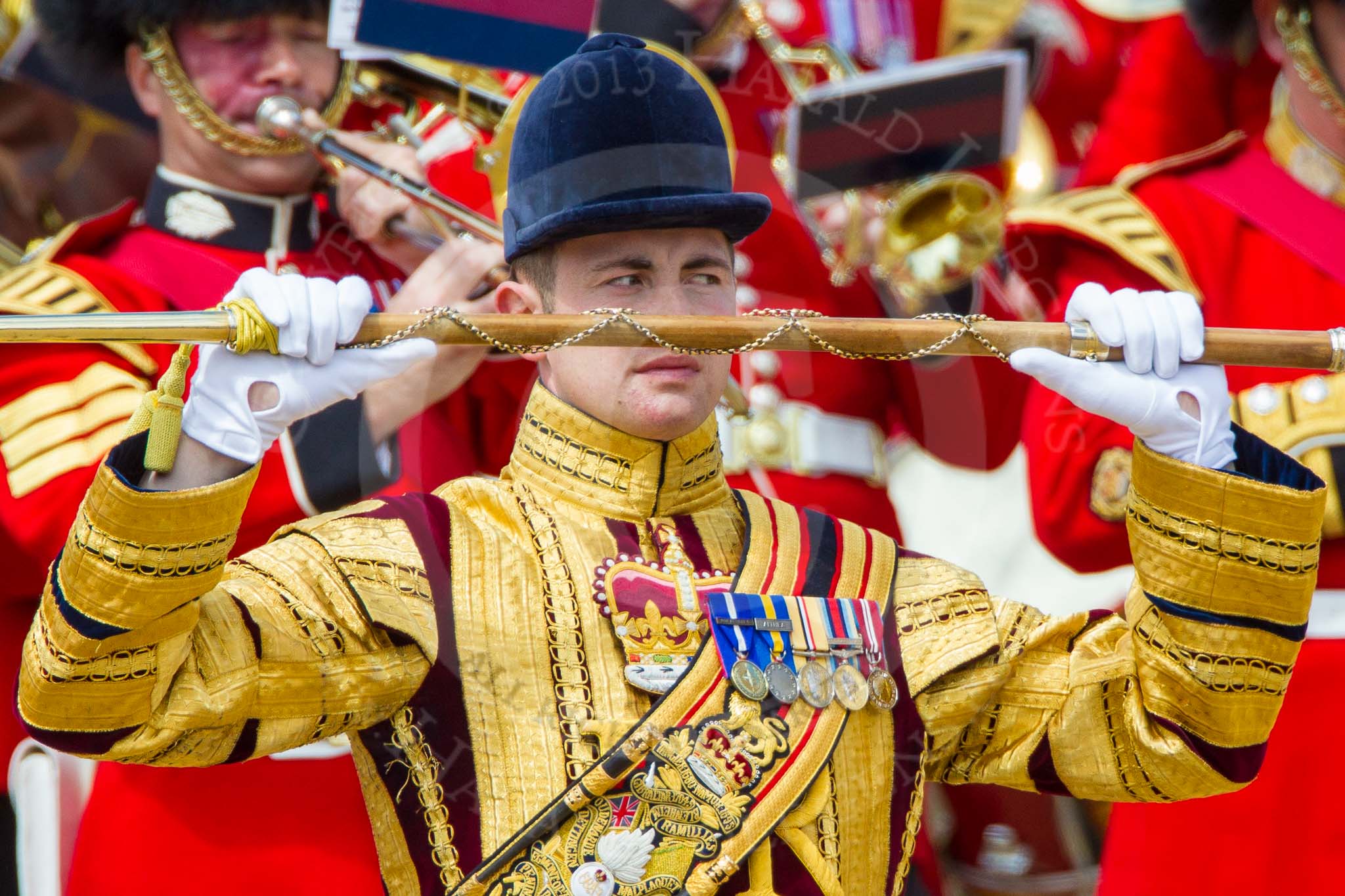 The Colonel's Review 2013: Drum Major D P Thomas, Grenadier Guards..
Horse Guards Parade, Westminster,
London SW1,

United Kingdom,
on 08 June 2013 at 11:36, image #652