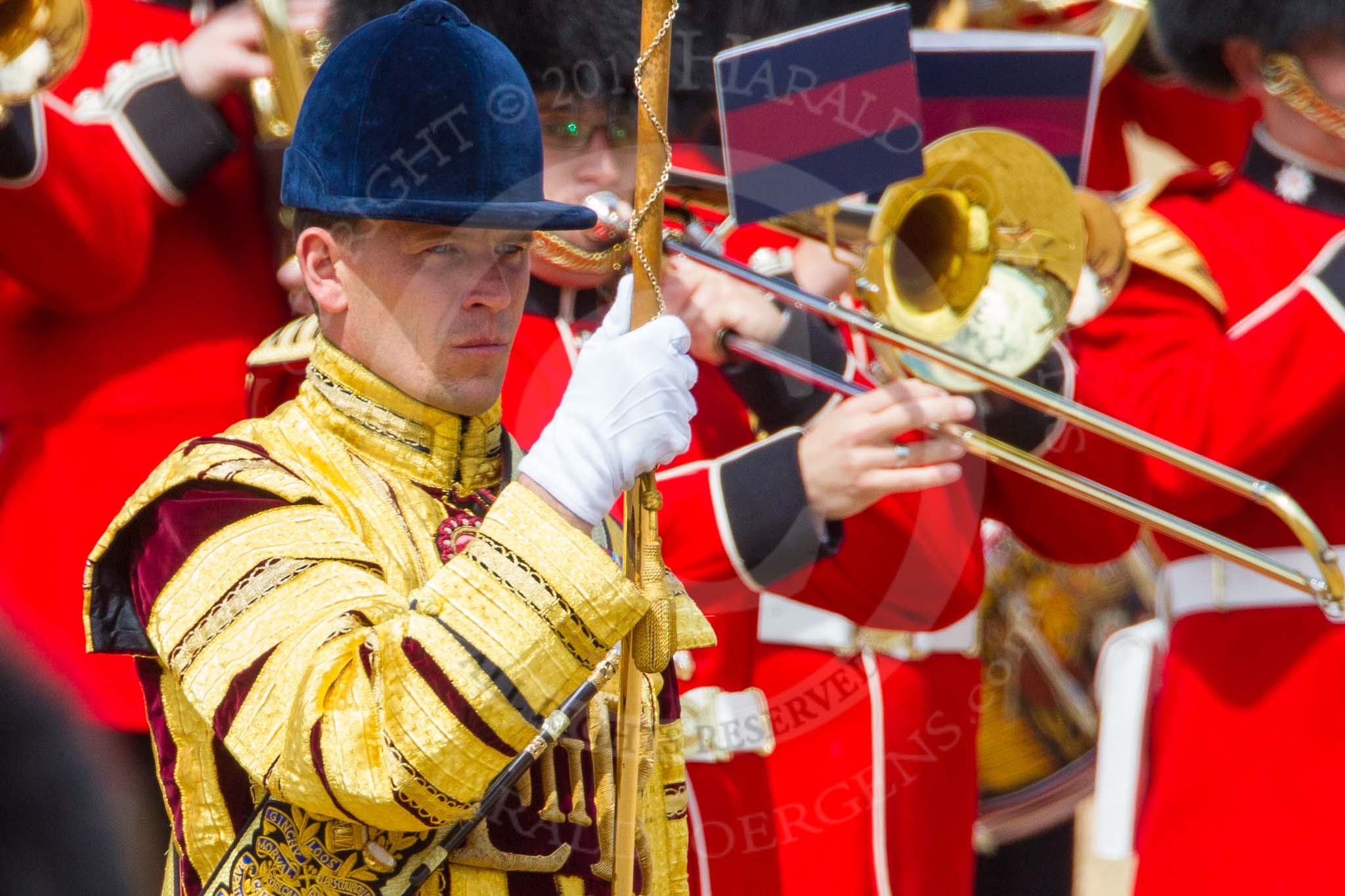 The Colonel's Review 2013: Drum Major Neill Lawman, Welsh Guards..
Horse Guards Parade, Westminster,
London SW1,

United Kingdom,
on 08 June 2013 at 11:37, image #656