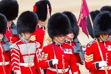 The Colonel's Review 2013: The 'Keepers of the Ground', guardsmen bearing marker flags for their respective regiments, turning towards Horse Guards Parade at the Guards Memorial..
Horse Guards Parade, Westminster,
London SW1,

United Kingdom,
on 08 June 2013 at 09:54, image #30